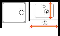 洗面所寸法図①