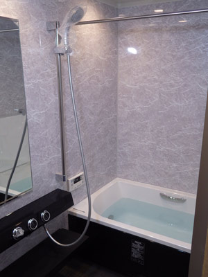 落ち着いたイメージのユニットバスに