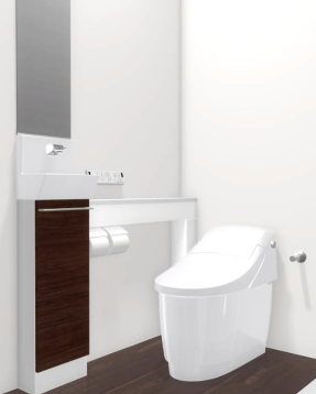 プレアスＬＳタイプリトイレ　手洗カウンター付