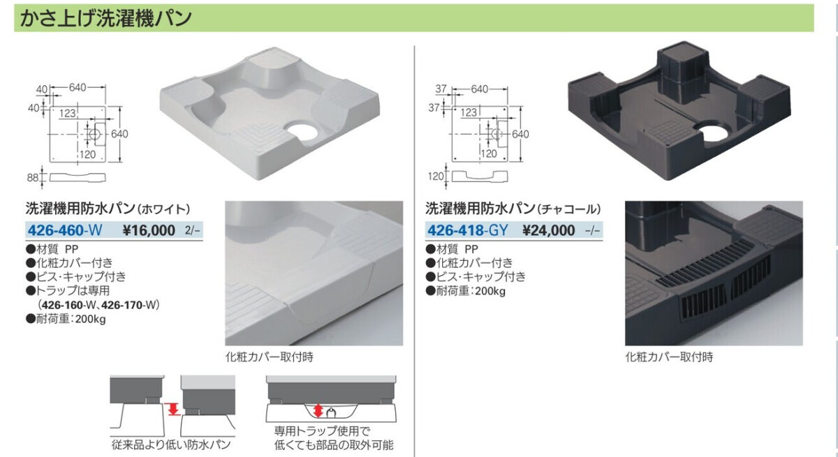 チャコール色の洗濯パン