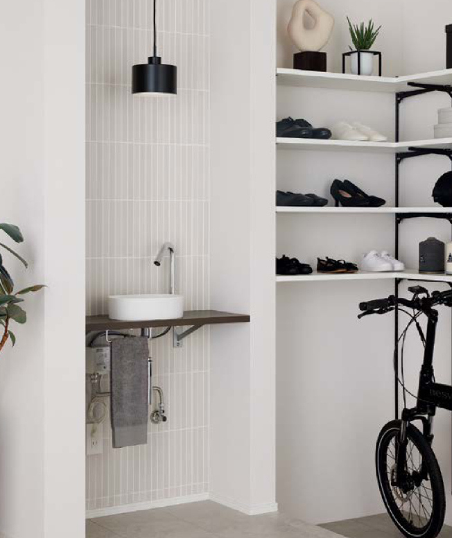 シューズクローク横の手洗い